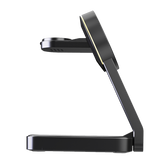 MVR Portable 3 - in - 1 Magnetic Charger - Black | Foldable Travel Charging Station for iPhone, AirPods & Apple Watch image 2