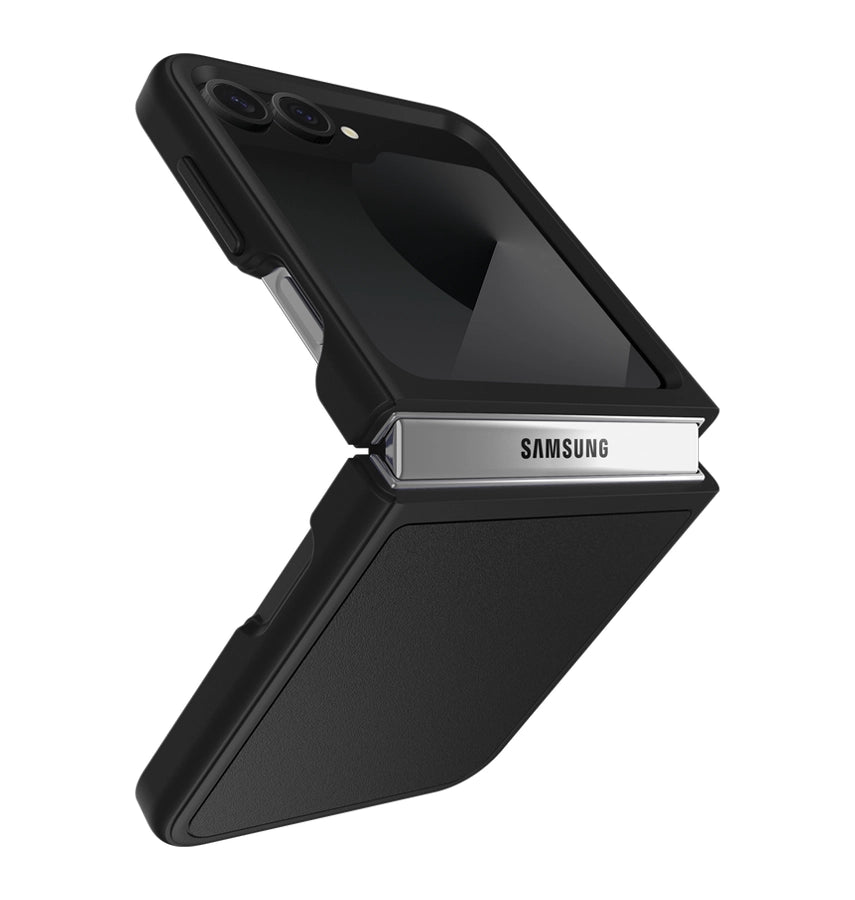 Samsung Z Flip 6 Case - Black | Otterbox Thin Flex Series, Wireless Charging Compatible Back Cover image 0