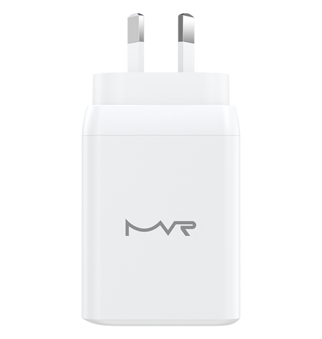 MVR 45W Wall Adapter (GAN-65) - White |Dual USB - C Ports, SUPPORTS PD 3.0 & QC 3.0 image 0