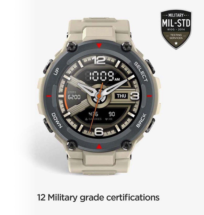 Amazfit T - Rex Khaki Band - Tactical Outdoor Strap, Comfortable Fit, Reinforced Pin Buckle image 4