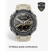 Amazfit T - Rex Khaki Band - Tactical Outdoor Strap, Comfortable Fit, Reinforced Pin Buckle image 4