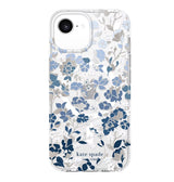 iPhone 16E/15/14/13 Flowerbed Blue MagSafe Case – Clear/Blue | Kate Spade Protective Cover with Stylish, Slim & Durable Design image 0