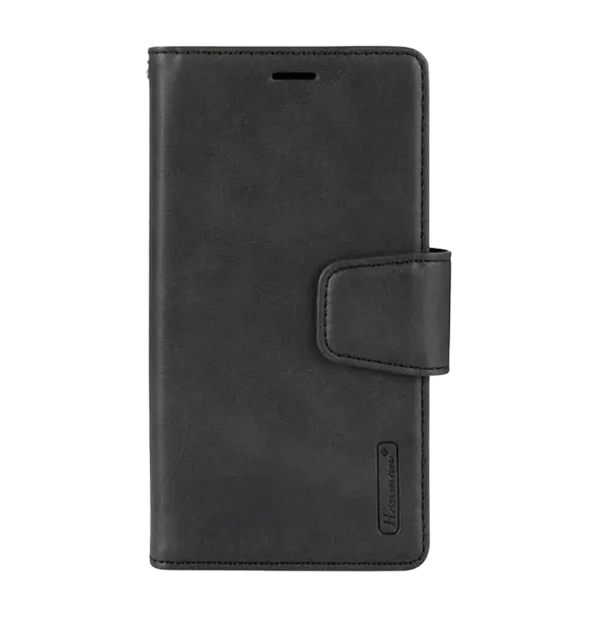 iPhone 17 Air Leather Case – Black | Hanman Magnetic Detachable Wallet Design, MagSafe Compatible image 0
