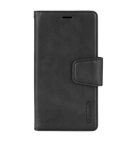 iPhone 17 Air Leather Case – Black | Hanman Magnetic Detachable Wallet Design, MagSafe Compatible image 0