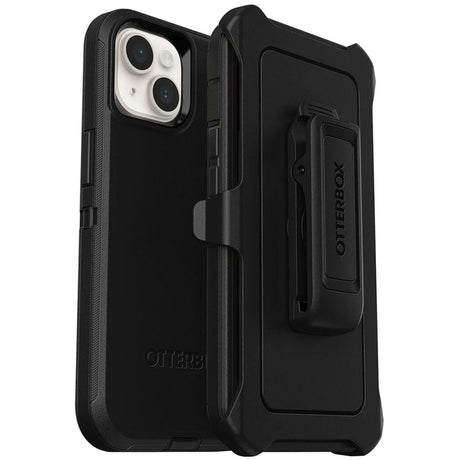 iPhone 14 Case - Black | OtterBox Defender Series, Scratch-Resistant Rugged Protective Back Cover image 1