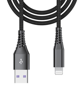 Beetle 20cm USB-A to Lightning Charging Cable (CM-4) - Black | Fast Charging Durable Compact Design image 0