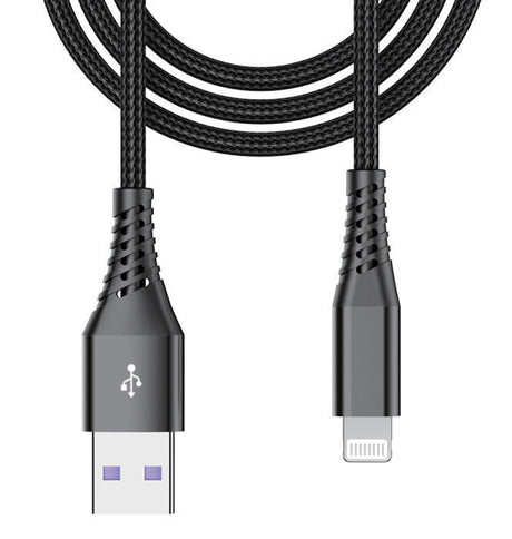 Beetle 20cm USB-A to Lightning Charging Cable (CM-4) - Black | Fast Charging Durable Compact Design image 0