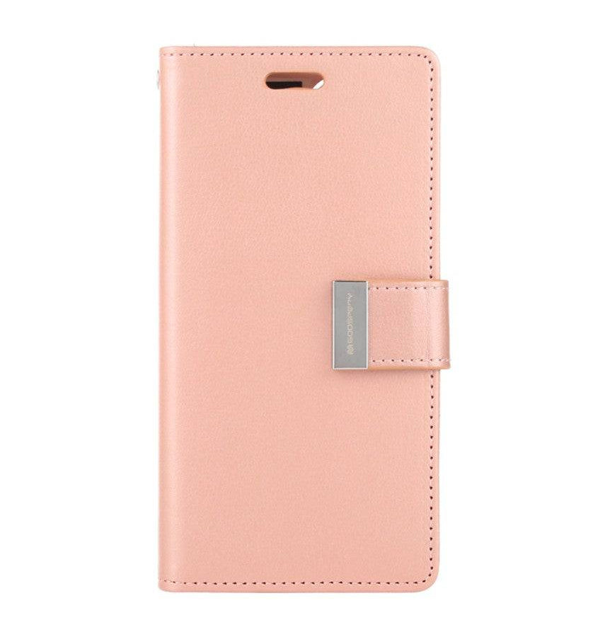 iPhone 11 Wallet Case – Rose Gold | Goospery Mercury Rich Diary Flip Cover with 3 Card Slots & Stand Function image 0