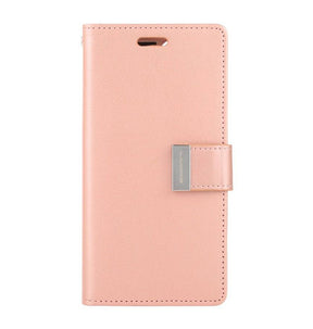 iPhone 11 Wallet Case – Rose Gold | Goospery Mercury Rich Diary Flip Cover with 3 Card Slots & Stand Function image 0