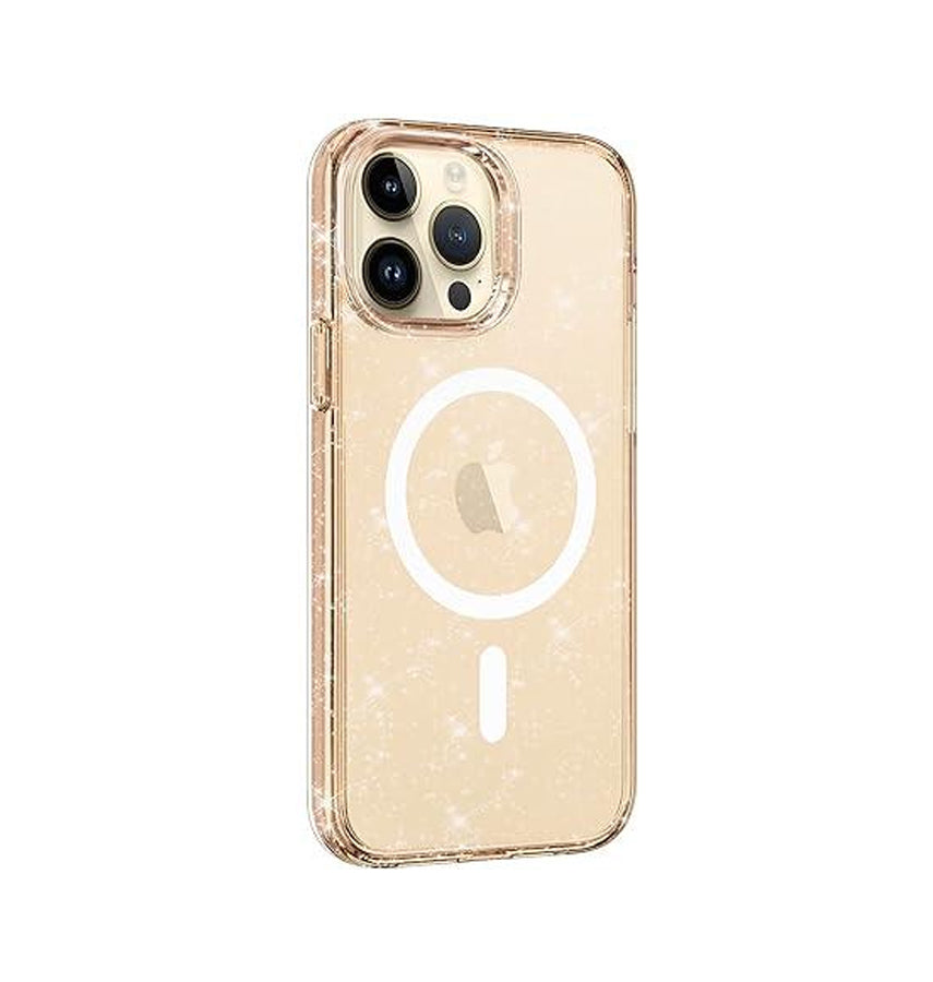 iPhone 15 Pro Max Diamond Speckle Case– Rose Gold | Glitter Finish Cover, Slim Fit & Drop Protection image 0