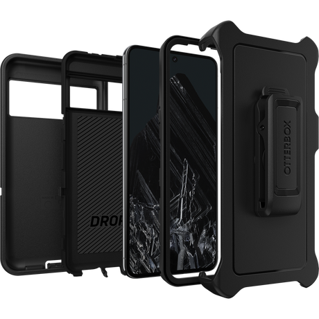 Google Pixel 8 Pro Case - Black | OtterBox Defender Series, Scratch-Resistant Rugged Protective Back Cover image 2