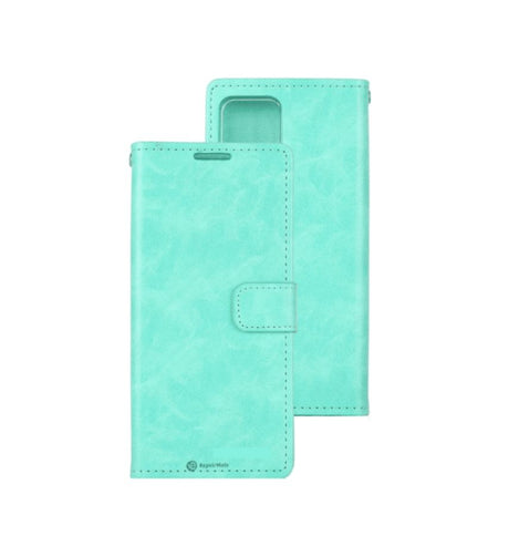 iPhone 15 Plus Wallet Case – Mint Green | Goospery Mercury Bluemoon with Anti-Microbial Protection & Cash & Card Pockets image 0