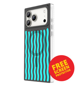 iPhone 17 Pro Max BoxedIn Case – Neo Wave | MVR Slim Protective Cover, Stylish Pattern, MagSafe Compatible image 0