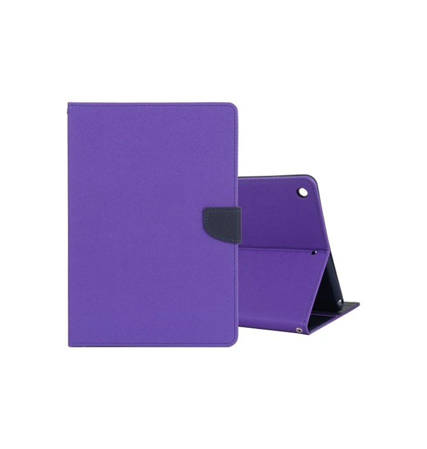 iPad 10.2 (9th/10th Gen) Wallet Case – Purple & Navy | Goospery Mercury Fancy Diary Cover with Stand & Stylish PU Leather image 0