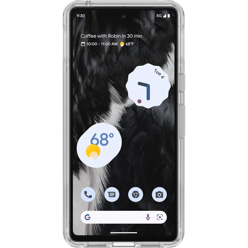 Google Pixel 7 Case - Black | OtterBox Symmetry Series, Scratch-Resistant Rugged Protective Back Cover image 2