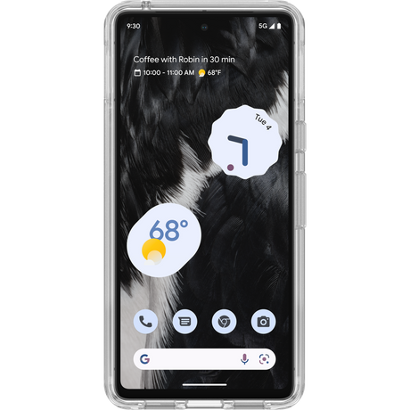 Google Pixel 7 Case - Black | OtterBox Symmetry Series, Scratch-Resistant Rugged Protective Back Cover image 2
