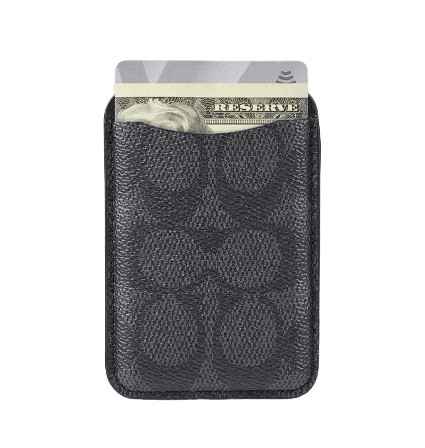 Coach MagSafe Card Holder – Signature Charcoal | Stylish & Durable iPhone Accessory with Secure Magnetic Attachment image 0