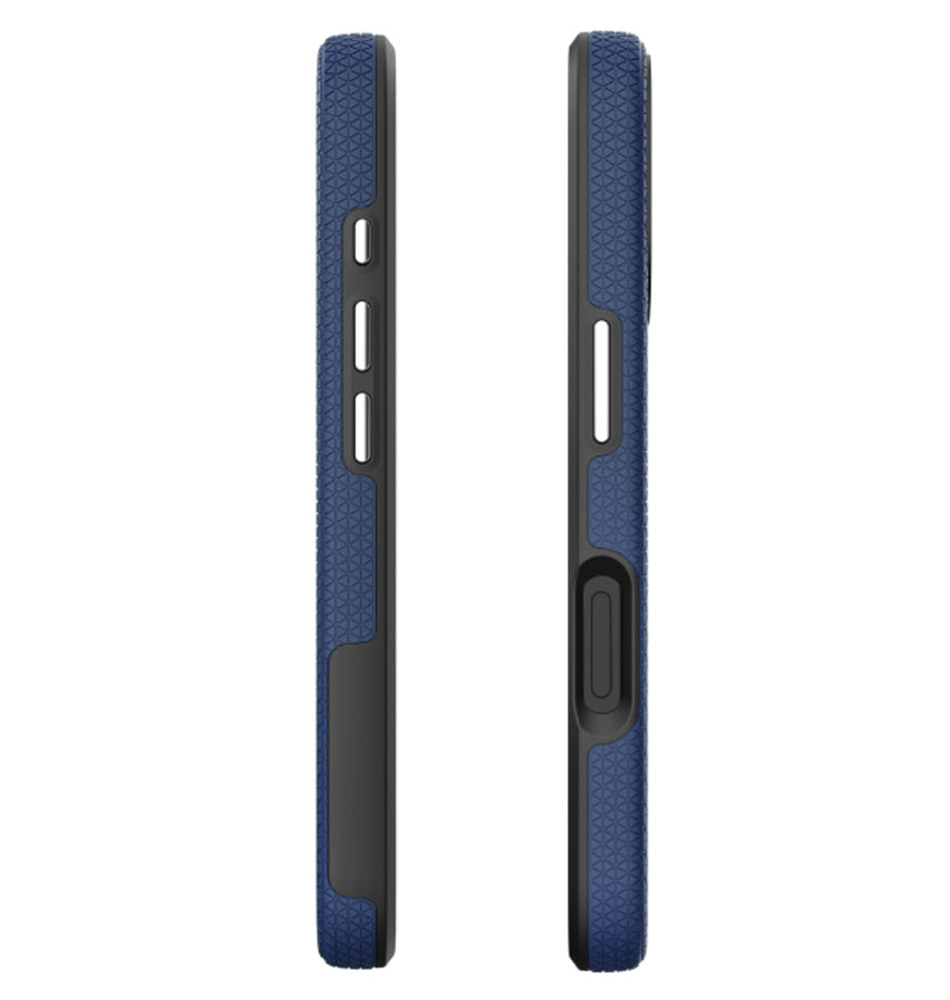iPhone 16 Pro Triangle Pattern MagSafe Case - Navy Blue | Rugged Shockproof Back Cover image 1