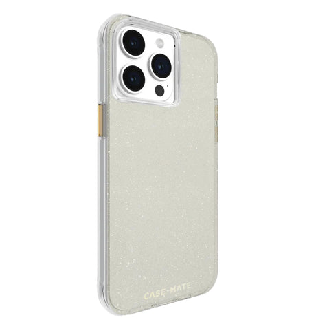 iPhone 15 Pro Max Case – Gold | Case-Mate Sheer Crystal MagSafe Cover with Sparkling Finish & Drop Protection image 1
