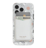 Kate Spade Magnetic Card Holder MagSafe – White Glitter | Stylish & Durable iPhone Card Holder with Secure Magnetic Attachment image 1