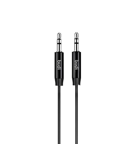 Budi Type - C Aux Cable - Black | Fast Charging 3 Amp Braided Cable 1.2mm Length, Compatible with All Type C devices image 0