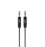 Budi Type - C Aux Cable - Black | Fast Charging 3 Amp Braided Cable 1.2mm Length, Compatible with All Type C devices image 0