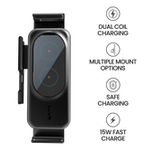 MVR Z1 15W Wireless Charging Car Holder with 90-Degree Rotation - Black image 6