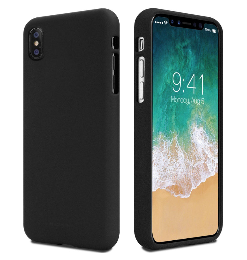 iPhone X/XS Soft Touch Case – Matte Black | Ultra-Slim, Anti-Fingerprint & Military-Grade Protection image 0