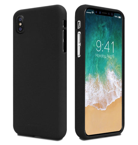 iPhone X/XS Soft Touch Case – Matte Black | Ultra-Slim, Anti-Fingerprint & Military-Grade Protection image 0