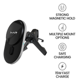 MVR T2 MagSafe Car Phone Holder - Glossy Black | Strong Magnetic Hold & 360° Adjustable image 6