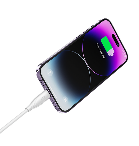 MVR Lightning Cable - White |20W, 1m Type C, 2.4A Fast Charging image 6