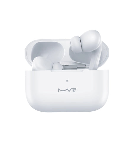 MVR Robin Pro 2.0 TWS Earphones  - White | True Wireless Stereo Earbuds, Wireless Charging image 0