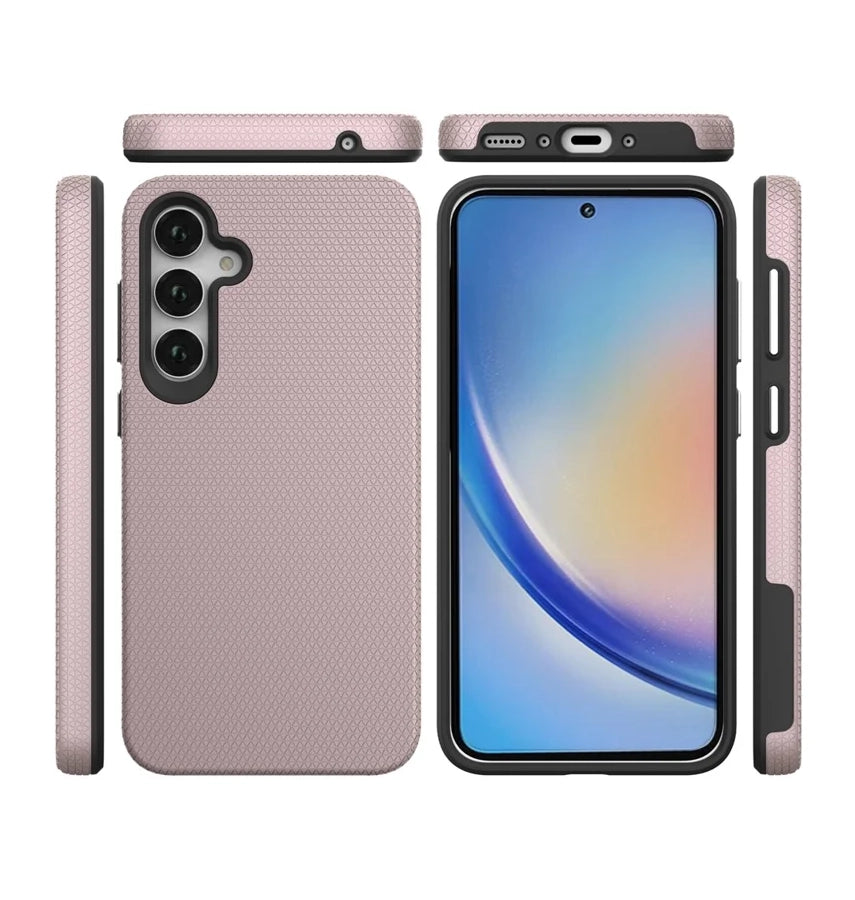Samsung A34 5G Triangle Case - Rose Gold | Slim Protective Cover with Geometric Design & Shock Resistance image 1