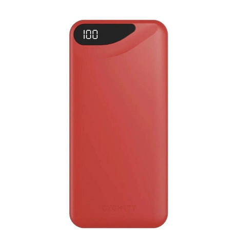 Cygnett ChargeUp Boost 3rd Gen 10K mAh Power Bank -Red(CY4343PBCHE),1x USB-C(15W),2x USB-A(12W),15cm USB-C Cable, Charge 3 Devices, 2 Years Warranty image 0