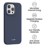 iPhone 15 Pro MVR Liquid Silicone Case - Navy | Soft Touch Protective Cover image 4