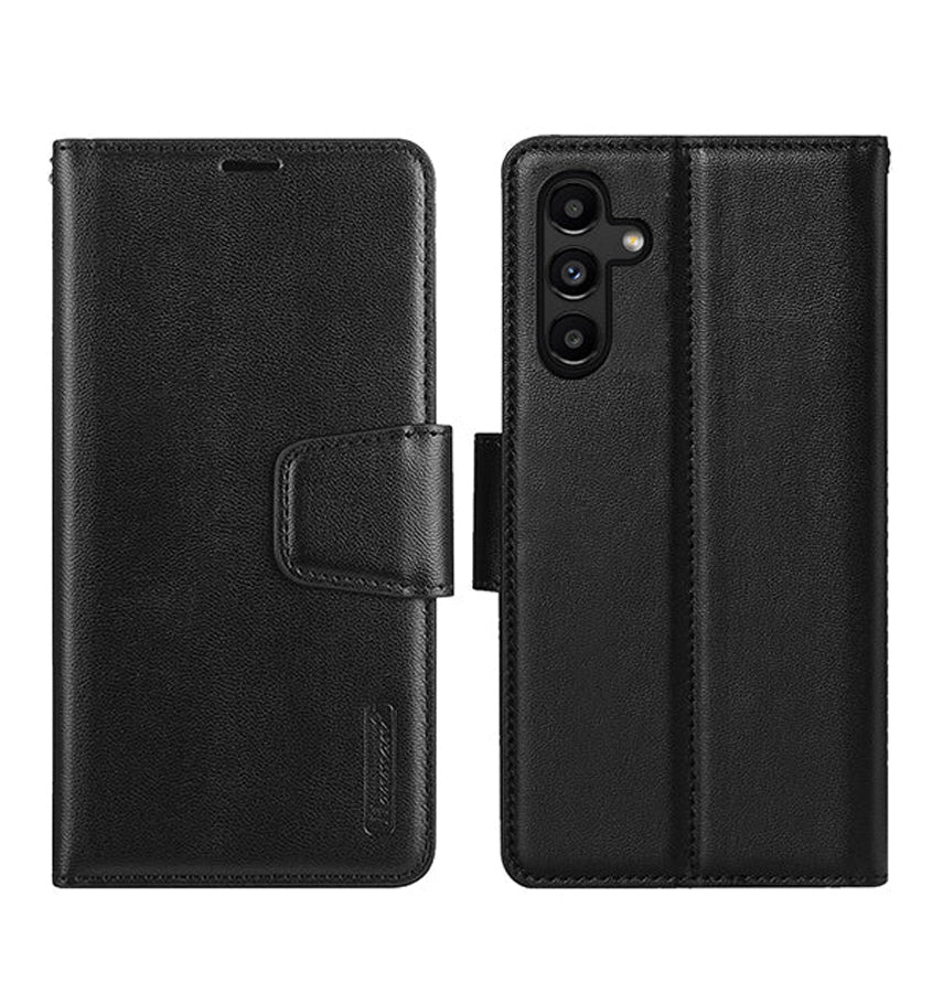Samsung Galaxy A35 Wallet Flip Case - Black | Hanman Diary Shockproof Protective Back Cover image 0