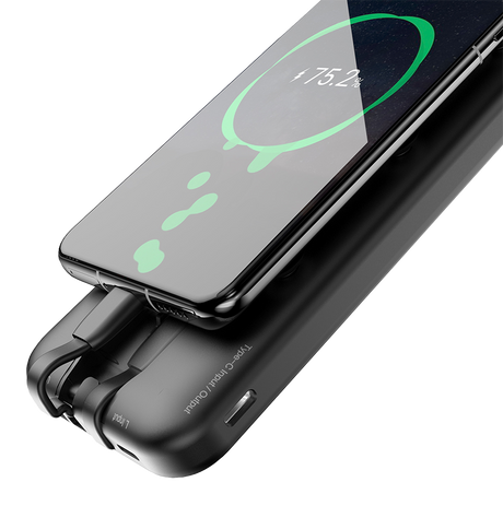 MVR Rapid 10S Power Bank - 10000mAh | 20W USB - C Fast Charging, Slim & Portable (Black) image 1