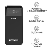 Rapid 20W Power Bank – Black | MVR Ultrafast Series, 20,000 mAh Capacity with Built‑in Cable image 8
