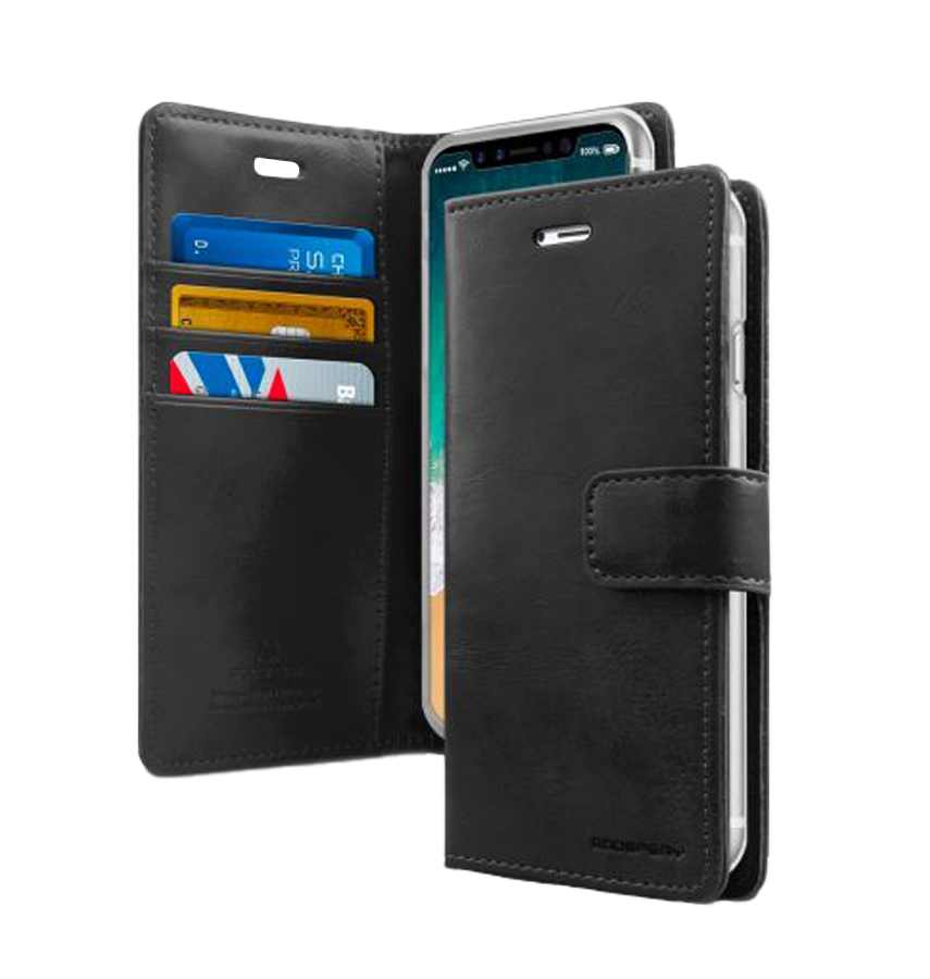 Samsung Galaxy S22 Mercury Bluemoon Diary Wallet Flip Case - Black | Shockproof Protective Cover image 0