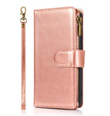 iPhone 15 Pro Zipper Wallet Case - Rose Gold | Genuine Leather with Secure Coin Pocket & 6 Card Slots image 0