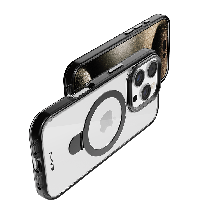 iPhone 16 Pro MVR Stellar Stand Case - Black | Kickstand Protective Back Cover image 1