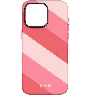 iPhone 15 Pro MVR Stripe Vibe Cover - Sakura Pink | Soft Touch Protective Cover image 0