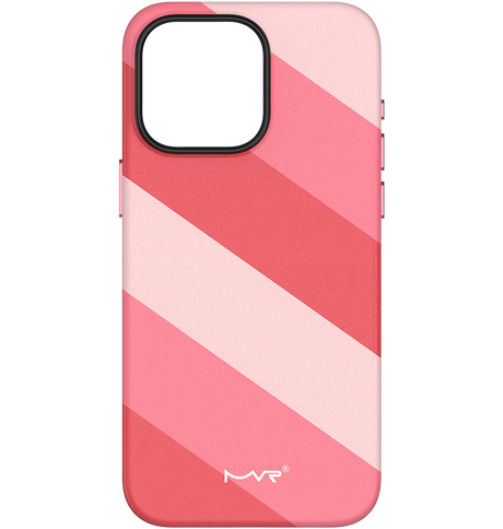 iPhone 15 Pro MVR Stripe Vibe Cover - Sakura Pink | Soft Touch Protective Cover image 0