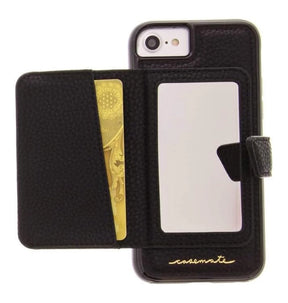 iPhone 6/6S/7/8 Case – Black | Case-Mate Compact Mirror Cover with Sleek Design & Built-In Mirror image 0