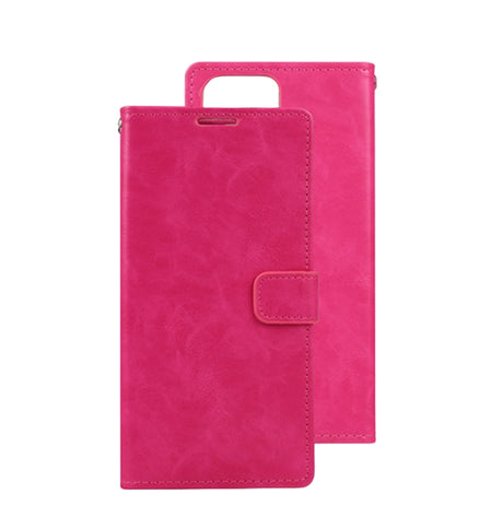 iPhone 14 Plus Wallet Case – Hot Pink | Goospery Mercury Bluemoon PU Leather Flip Cover with Built-in Stand Function image 0