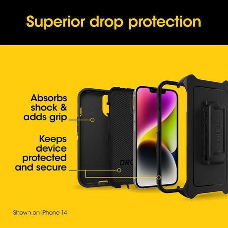 iPhone 15 Case – Black | Otterbox Defender Series, Rugged Shockproof Back Cover image 4