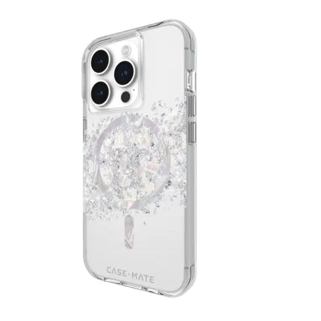 iPhone 15 Pro MagSafe Case – Pearl | Case-Mate Karat Cover – Metallic Accents, Wireless Charging Compatible image 2
