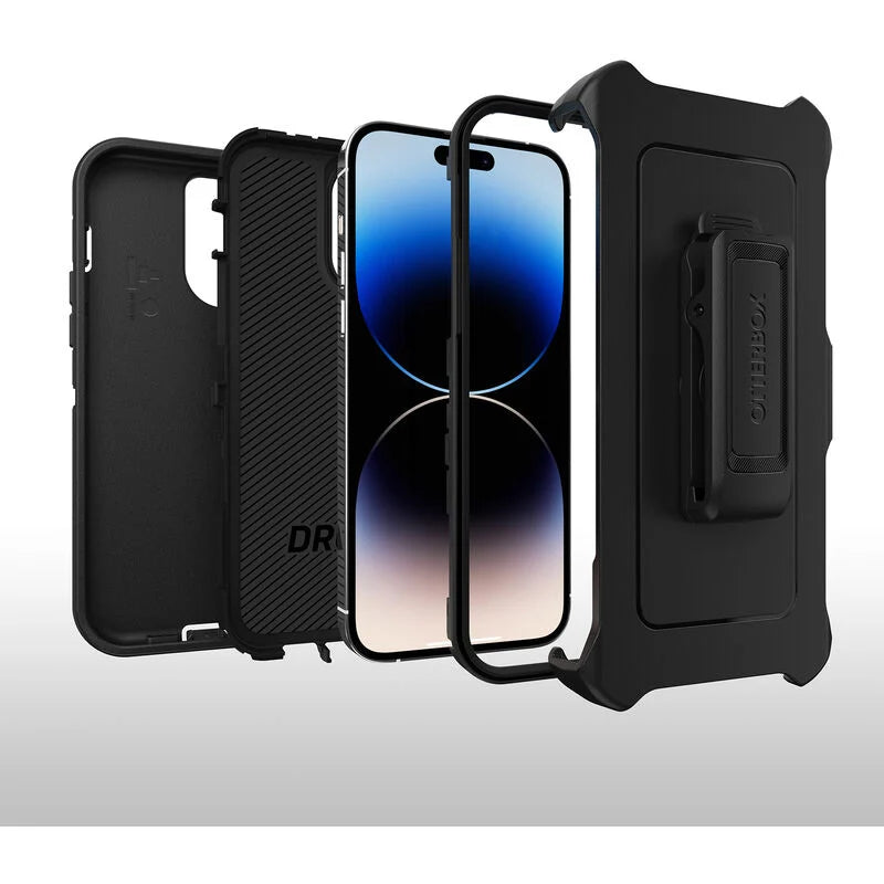 iPhone 14 Pro Max Case - Black | OtterBox Defender Series, Scratch-Resistant Rugged Protective Back Cover image 3