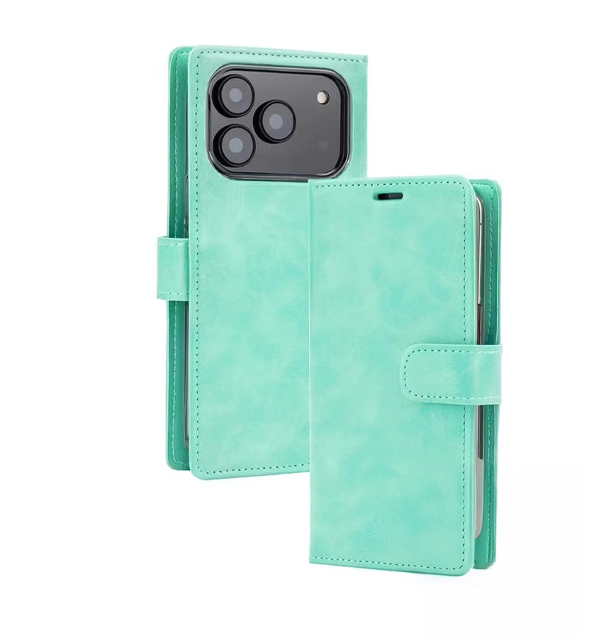 iPhone 17 Pro Max Case – Mint | Mercury Bluemoon Diary MagSafe Wallet Design, Premium PU Leather, Classic Look image 0