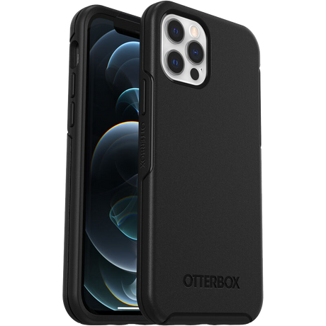 iPhone 12/12 Pro Case – Black | OtterBox Symmetry Series, Soft Touch Protective Cover image 2